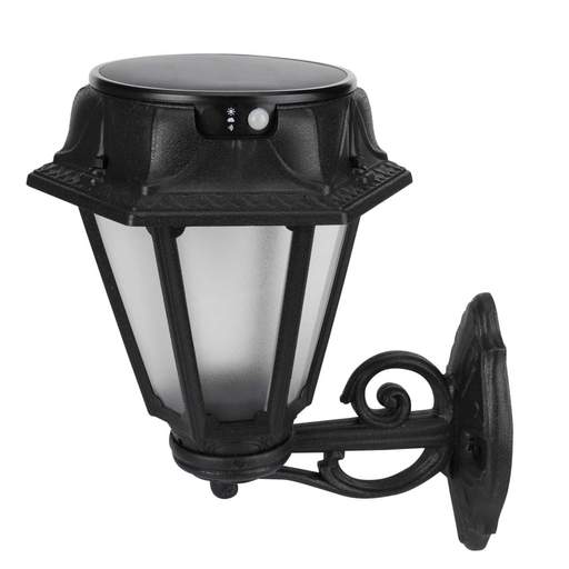 Fumagalli Rosetta Bisso 280lm LED Colour Selectable Solar Wall Lantern Black