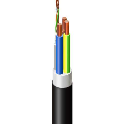 6mm² 3 Core CAT6A FTP EV Cable (Cut Length Sold By The Metre)