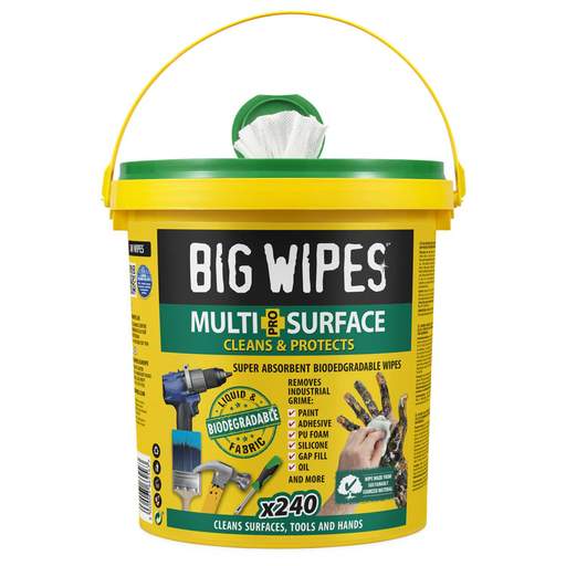 Big Wipes Multi-Surface Bio Pro+ Wipes Bucket of 240
