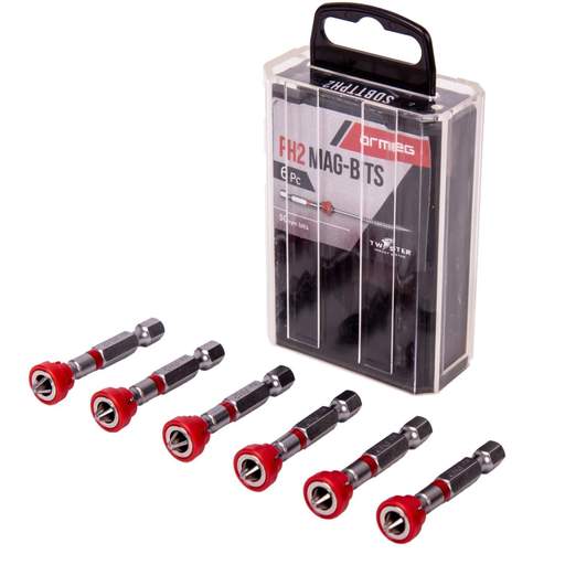 Armeg Tic-Tac PH2 Magnetic Screwdriver Bits (Pack of 6)