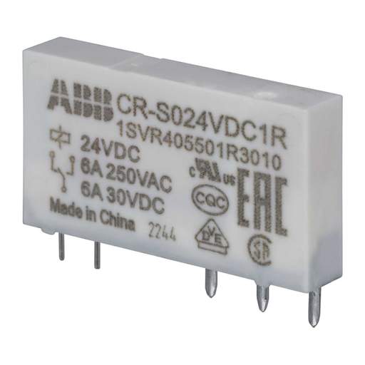 ABB CR-S024VDC1R 5 Pin 6A 24V DC Interface Plug In Relay