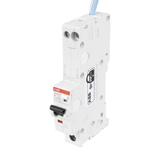 ABB 6A Single Pole and Neutral 1 Module B Curve 10kA 30mA Type A RCBO