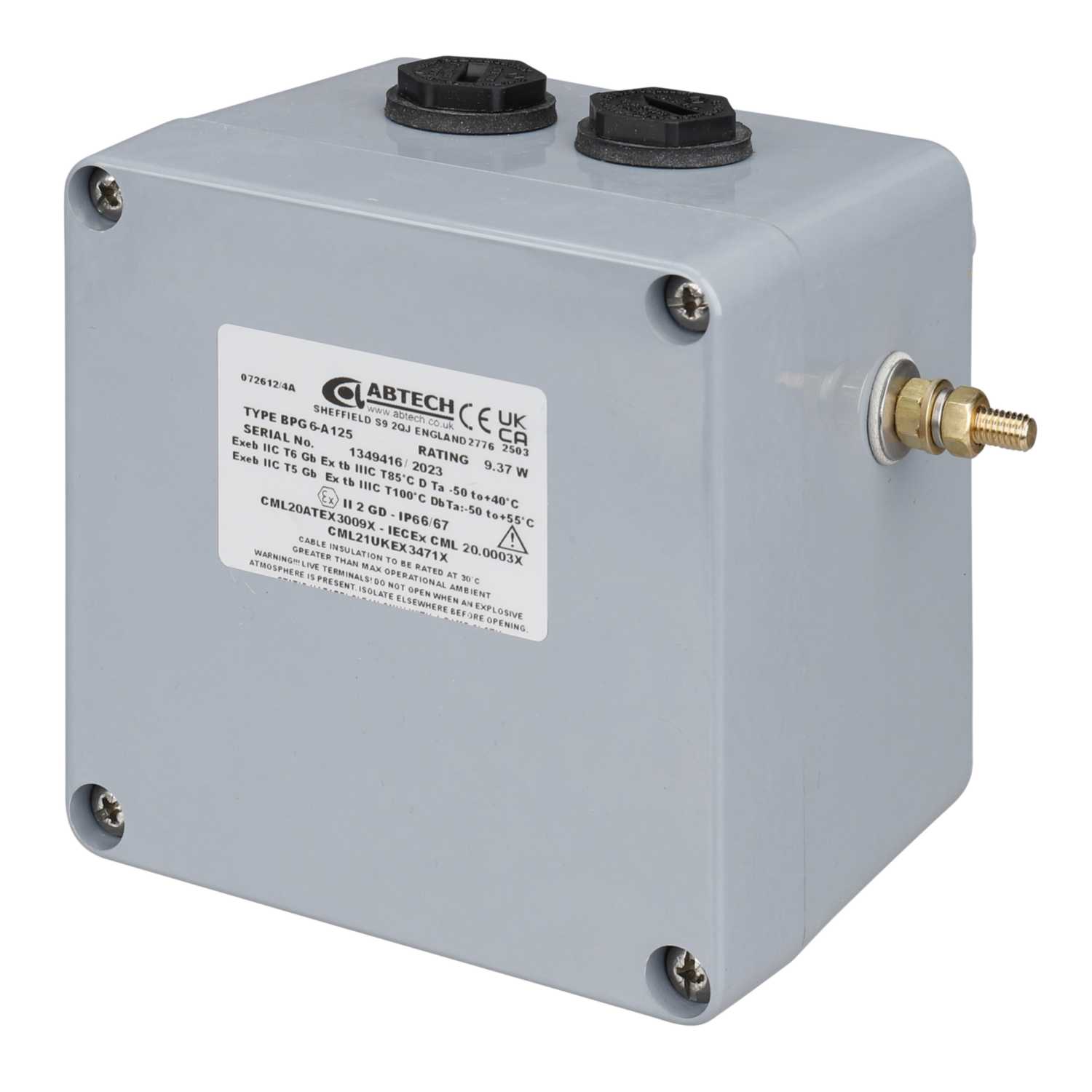 Abtech Atex GRP Junction Box Zone 1 with 6 x WDU6 Terminals