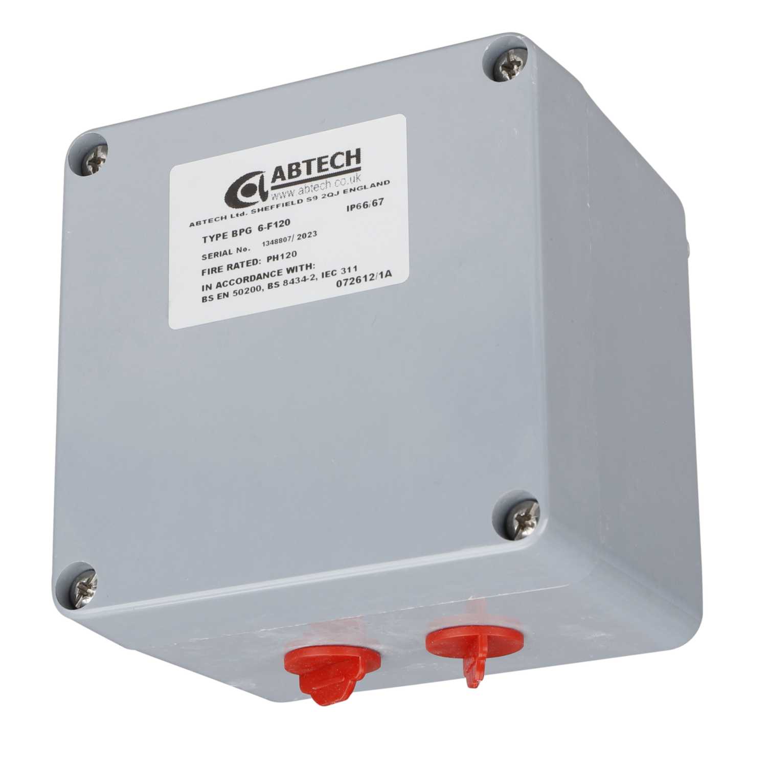Abtech Flame Resistant GRP Junction Box with 8 Way Ceramic Terminals