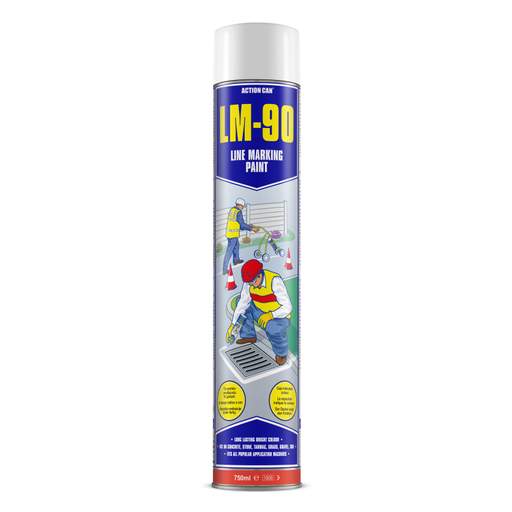 Action Can 750ml Line Marker Paint White