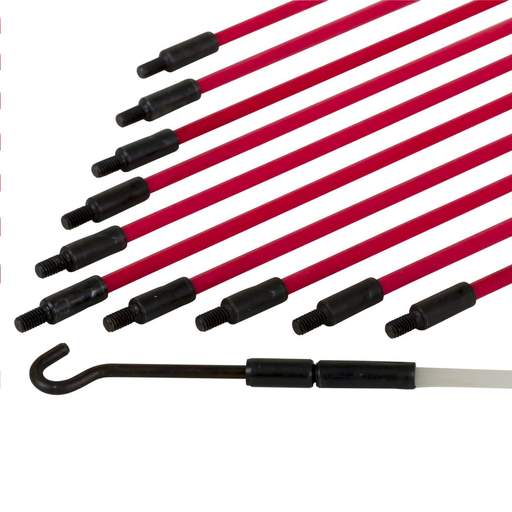 Armeg 10 x 300mm Long Fibreglass Rod Set