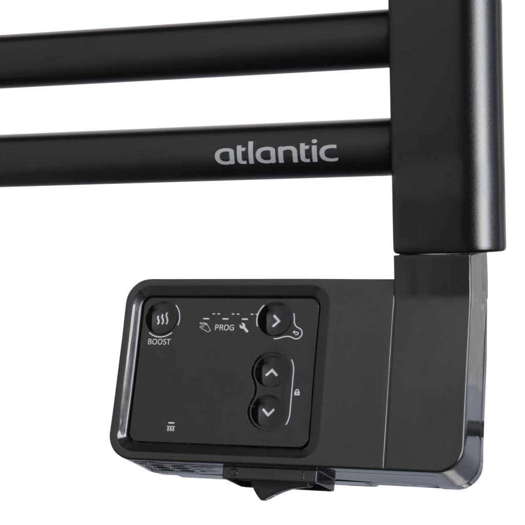 Atlantic Theola 400W Electric Towel Rail Black (AH110791) | CEF