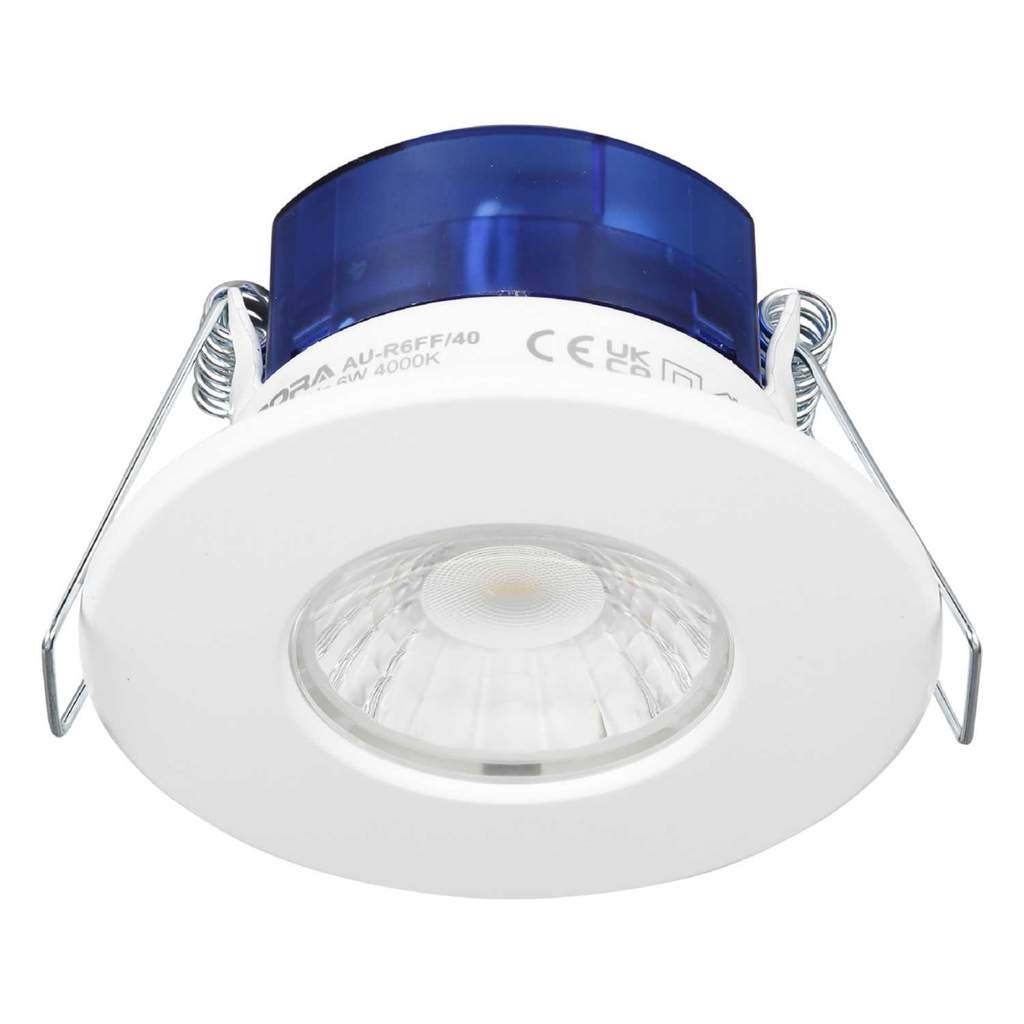Aurora Lighting R6™ Fixed 6W LED Fire Rated Dimmable Downlight
