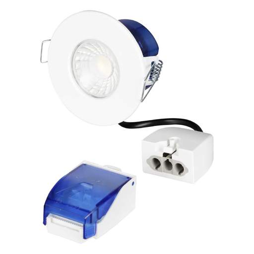 Aurora Lighting R6™ 6W LED Fire Rated Dimmable Downlight with FastRFix ...