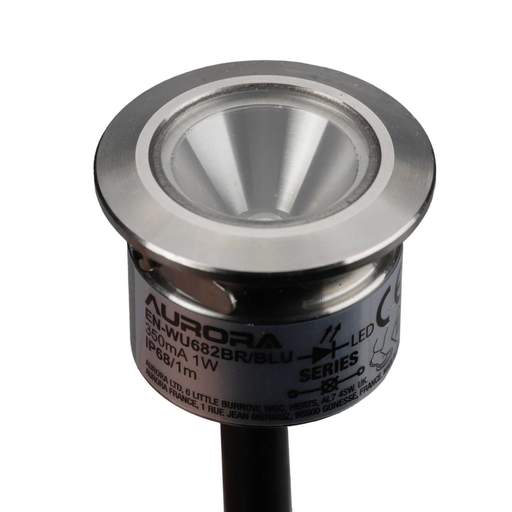 Aurora Lighting M-LITE PRO 1W LED Stainless Steel IP68 Marker Light Blue