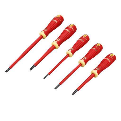 Bahco 5 Piece 1000V VDE Insulated Screwdriver Set