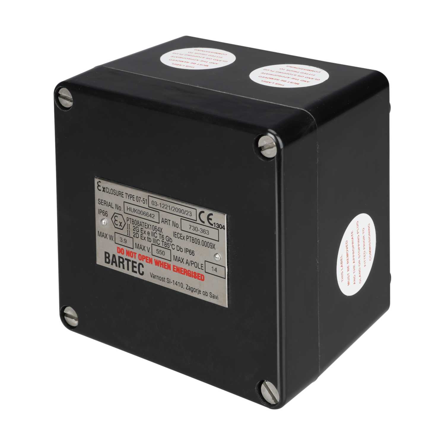 Bartec Zone 1 Ex Junction Box with 10 SAK2.5 Terminals (219882) CEF