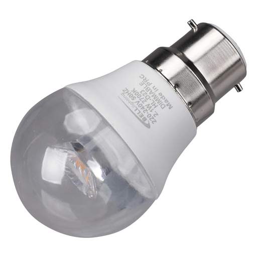 Bell 2.1W BC LED Dimmable Golf Ball Lamp Clear 2700K