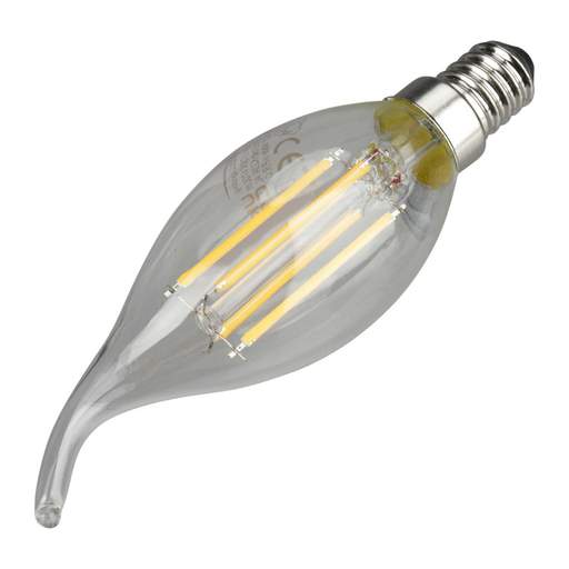 Bell 3.3W SES LED Dimmable Filament Bent Tip Clear Candle Lamp 2700K