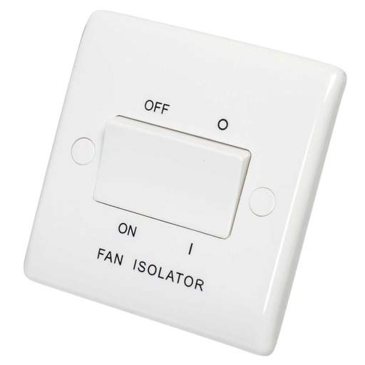 BG Nexus 10A Triple Pole Fan Isolator Switch White