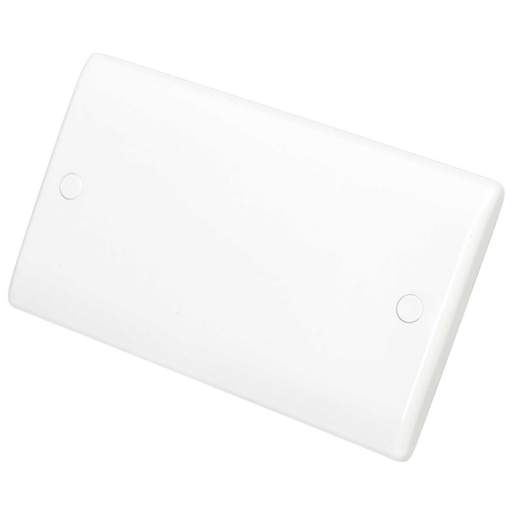 BG Nexus 2 Gang Blank Plate White