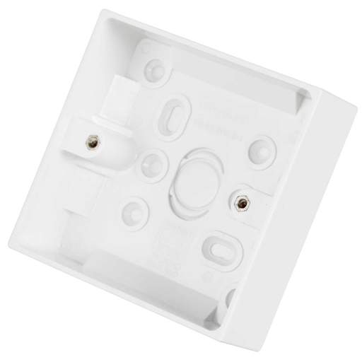 BG 900 Series 1 Gang 32mm Pattress Back Box White