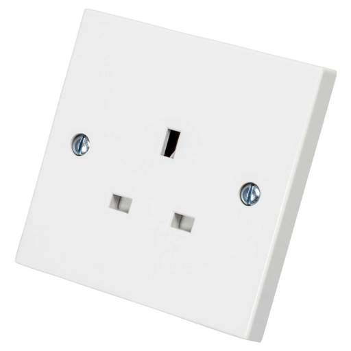 BG 900 Series 13A 1 Gang Unswitched Socket White