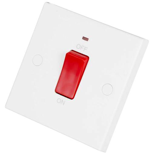 BG 45A DP 1 Gang Switch with Neon White