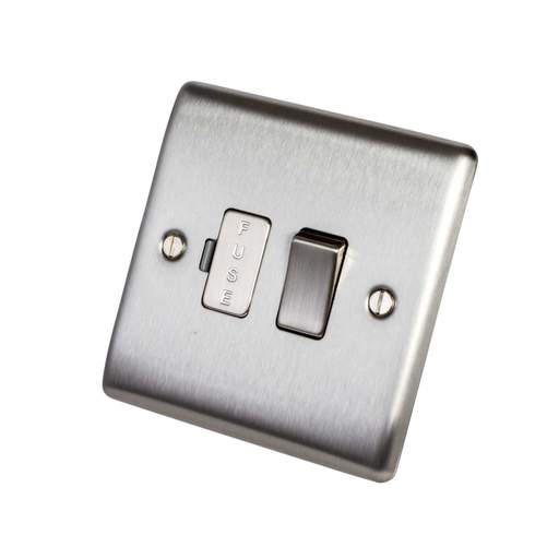 BG 13A Switched Fused Spur Brushed Steel