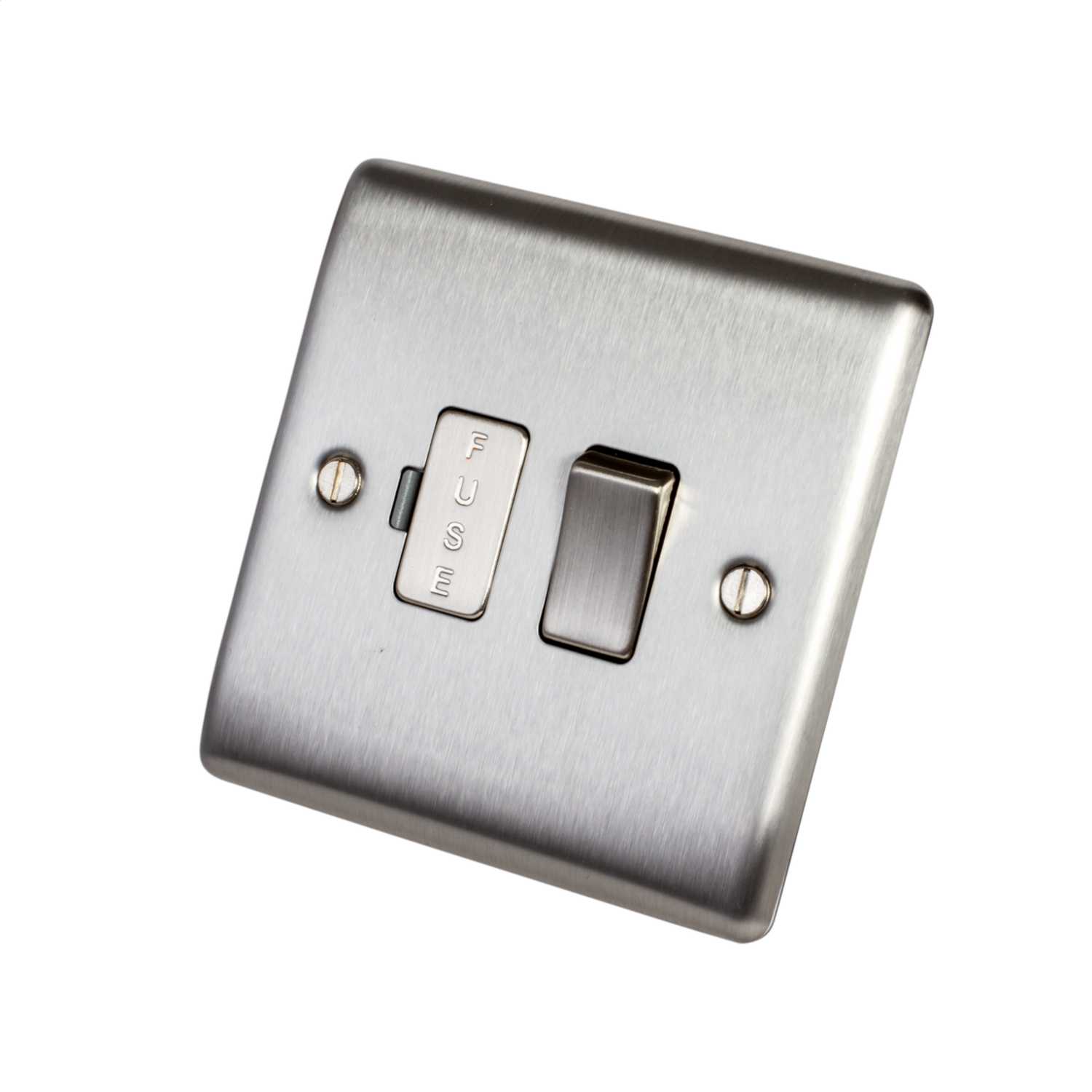 Base Con Interruptor Y Fusible BG Nexus NBN50 - 13A, Color Negro Níquel Pulido, Para Interior (2 Enchufes)