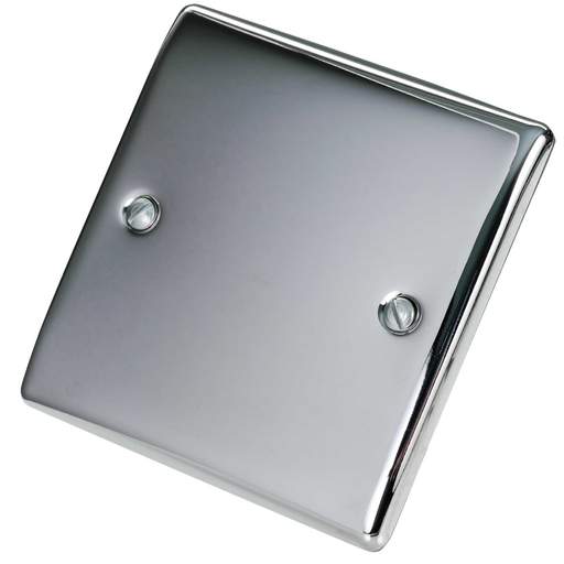 BG 1 Gang Blank Plate Polished Chrome