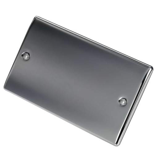 BG 2 Gang Blank Plate Polished Chrome