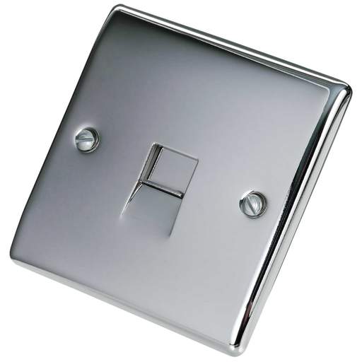 BG 1 Gang Master Telephone Socket Polished Chrome