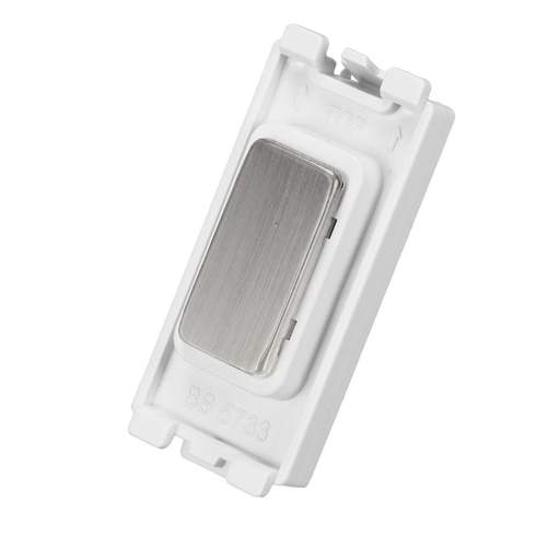 BG 1 Gang Grid Blank Brushed Steel