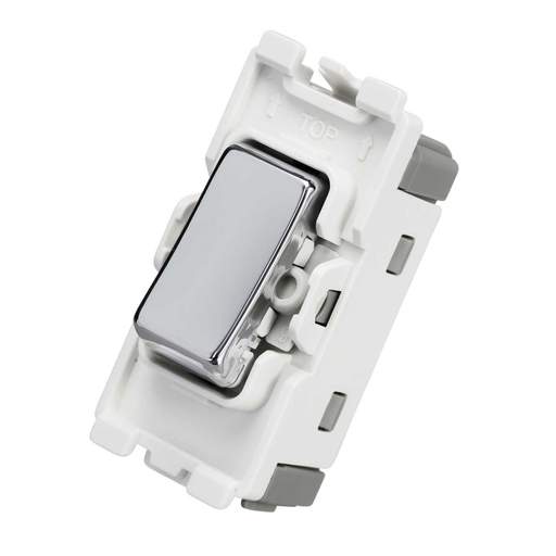 BG 20A Single Pole 2 Way Grid Switch Polished Chrome