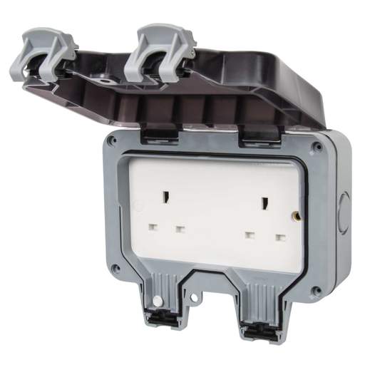BG 13A 2 Gang Double Unswitched Socket Weatherproof IP66