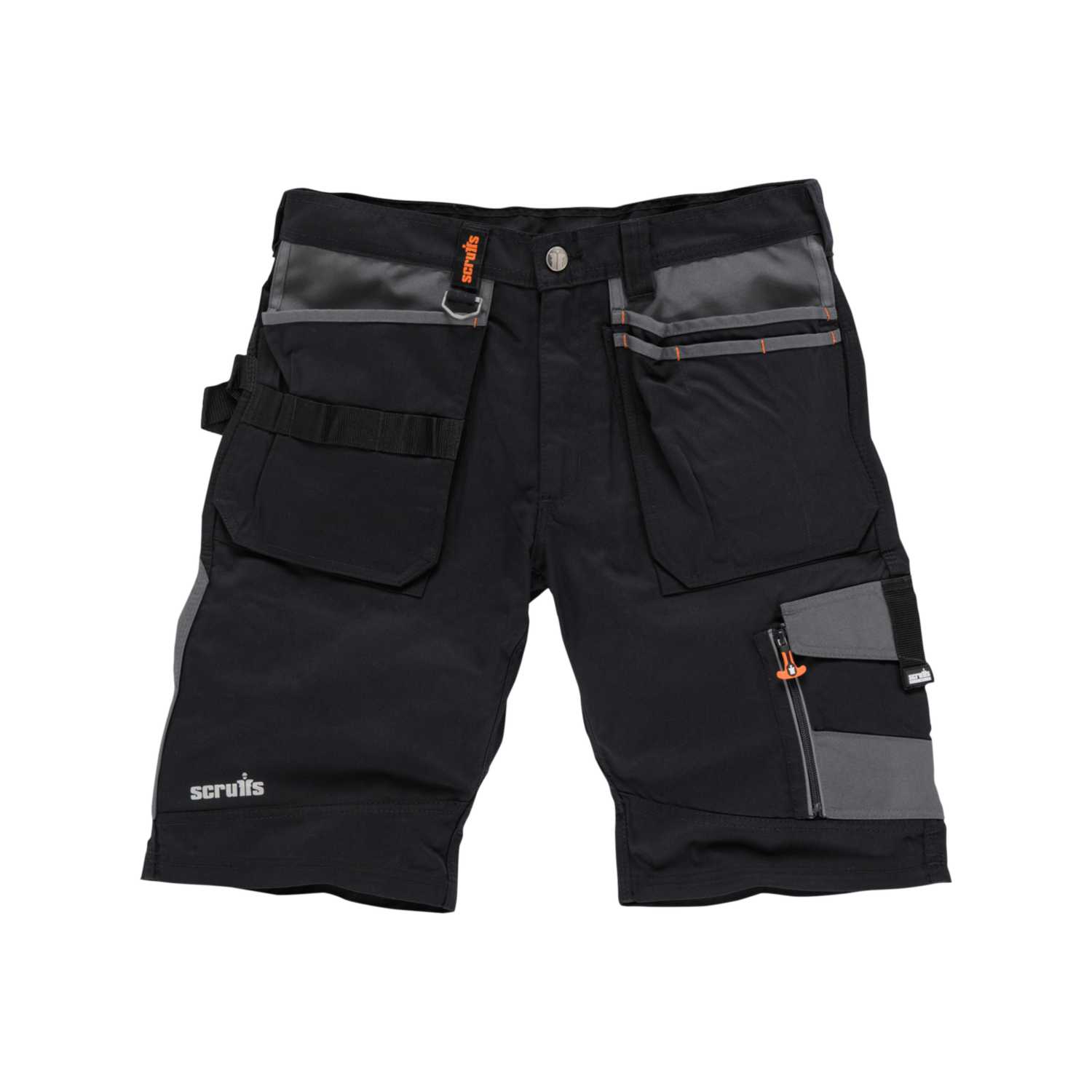 Scruffs Trade Flex Shorts – Lightweight Ripstop, Graphite Color, Size 32W