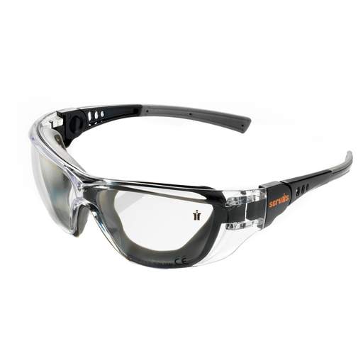 Scruffs Falcon Lightweight Anti Fog Safety Glasses Black