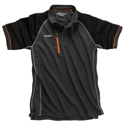 Scruffs Small Trade Active Polo Shirt Graphite