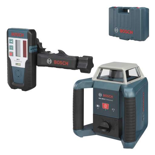 Bosch Professional GRL 400 H Rotary Laser (One Button Control Panel, Laser Receiver LR 1, Level Plate GR 2400, Tripod BT 152, Max. Working Range: 400 M, In Craftsman's Case - View #6