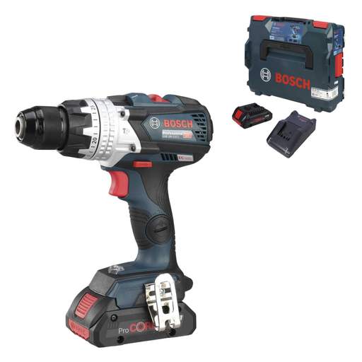 Bosch GSB 18V-110 C 18V Combi Drill with 2 x 4.0Ah ProCORE Batteries