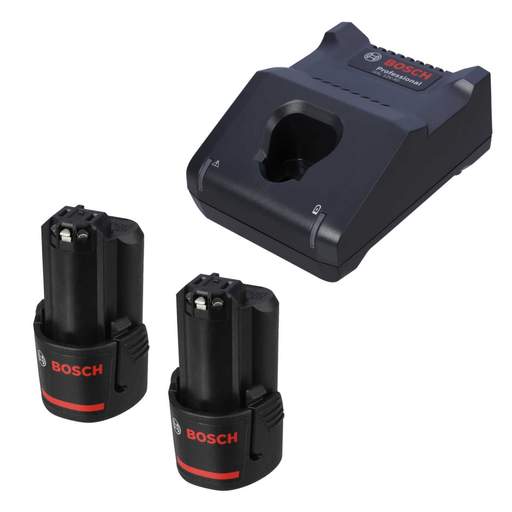 Bosch 1600A019R9 12V Charger and 2 x 2.0Ah Battery Kit