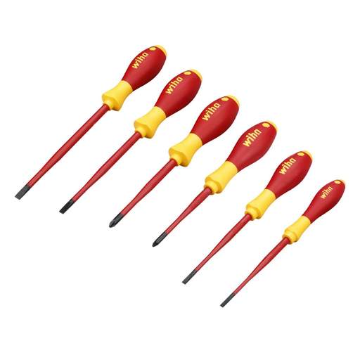 Wiha 6 Piece SoftFinish® Slotted / Pozidrive Screwdriver Set