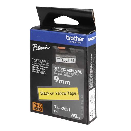 Brother 9mm Black On Yellow Pro Tape