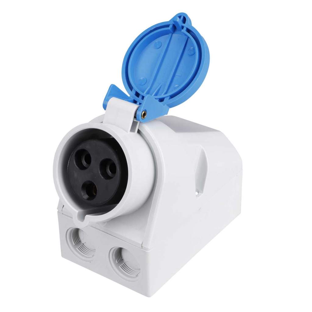 Presa Industriale Schneider Electric TOMA CONEX.RAP EMB ANG 32A 2PT 220V IP67 – Colore Bianco