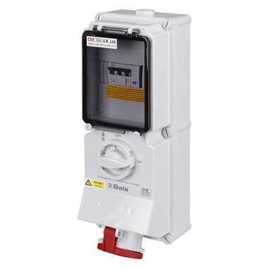 Ceenorm 63A 3P+N+E 415V Interlocked Wall Socket with 63A 30mA Type A ...