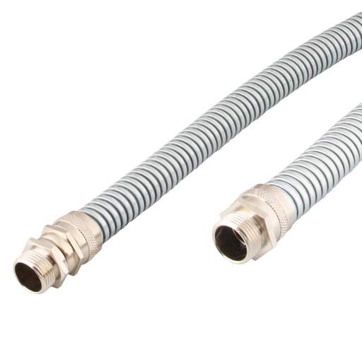 Fabricated Solutions 20mm Flexible Steel Conduit Lead with Glands (3m Length)