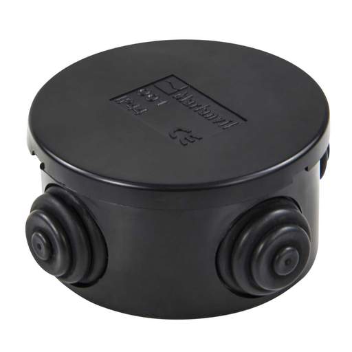 MCG Ø65 x 35mm Round Plastic Adaptable Box IP44 Black