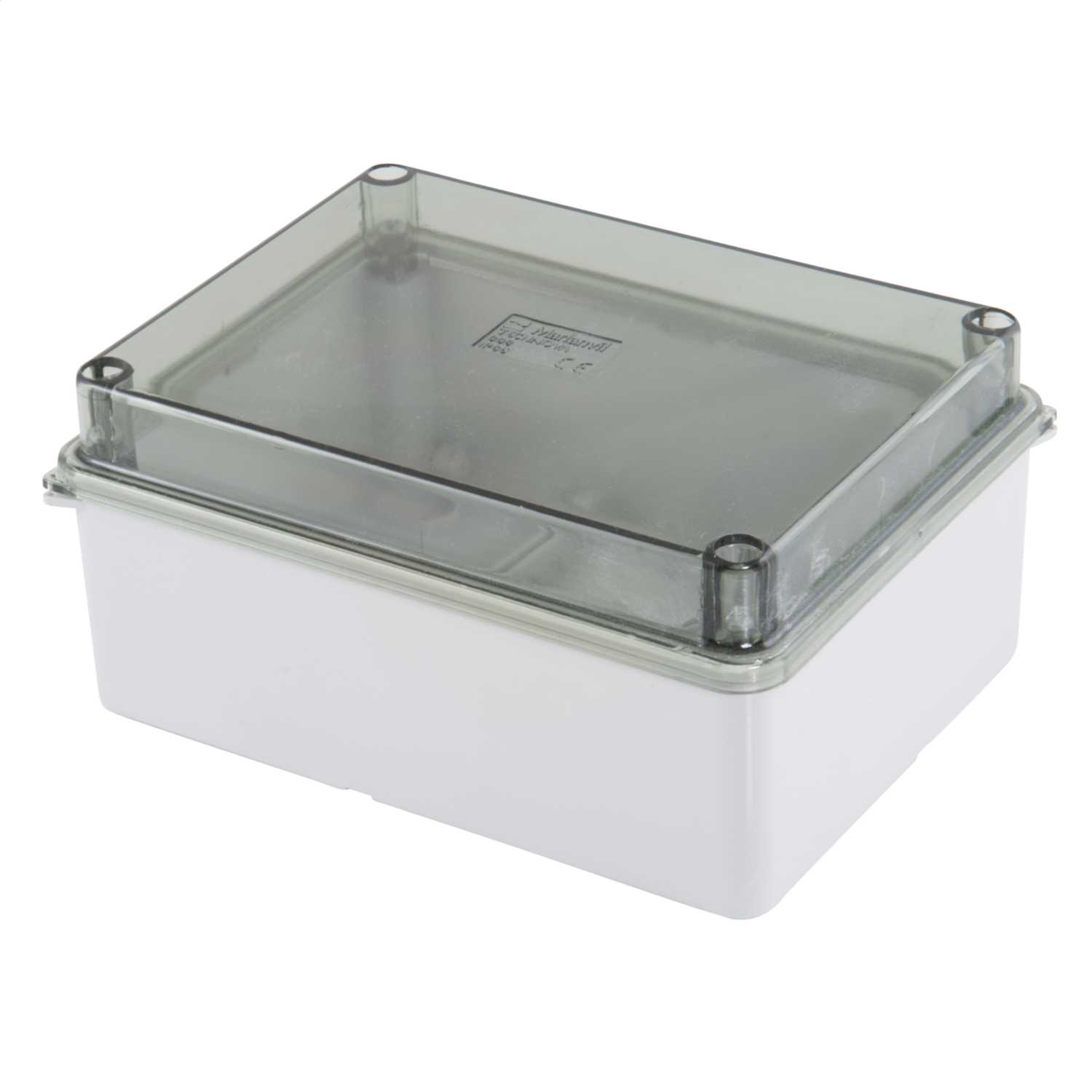 MCG 110mm x 150mm x 70mm Plastic Adaptable Box Grey with Clear Lid