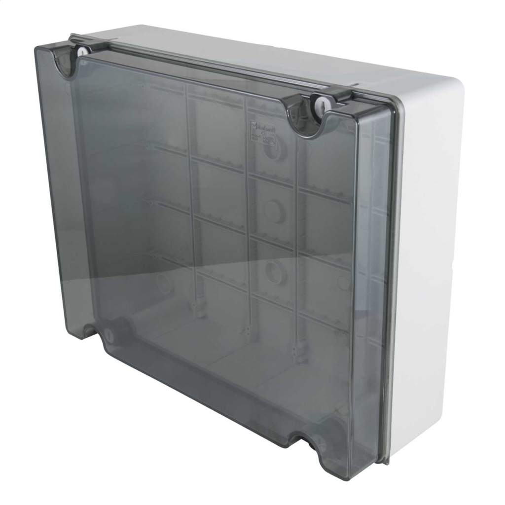 MCG 300mm x 376mm x 120mm Plastic Adaptable Box with Clear Lid