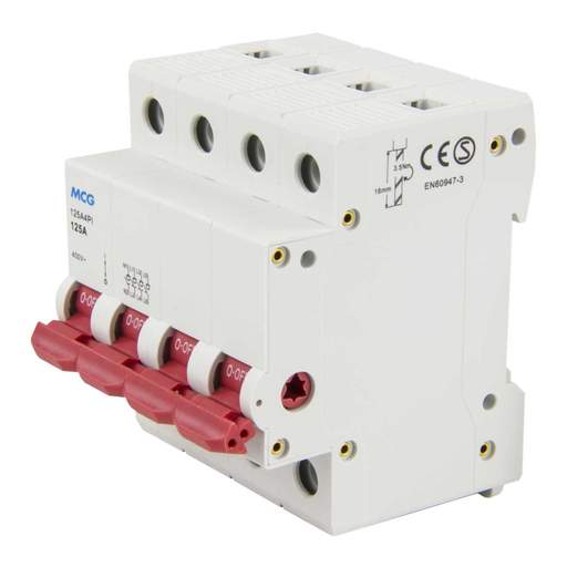 MCG 125A Four Pole Switch Disconnector Isolator