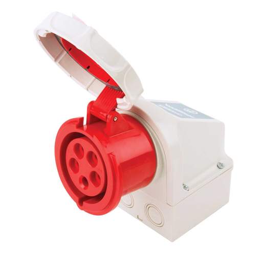 Walther 32A 3 Pin + Neutral + Earth 415V Wall Mounted Socket IP67