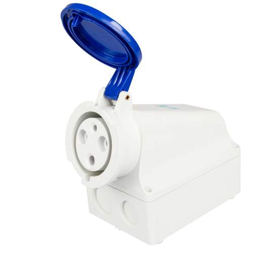 Walther 63A 2 Pin+ E 230V Wall Mounted Socket IP44