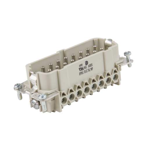 Wieland 16A 16P+E 500V Multipole Connector Male Insert