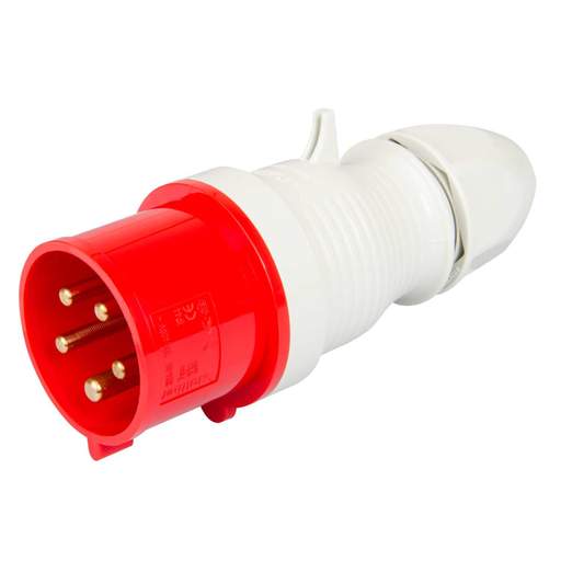 Walther 32A 3 Pin + Neutral + Earth 415V Gland Plug IP44